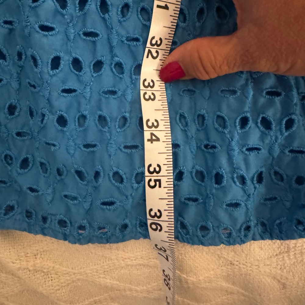 Lane Bryant Blue Midi Eyelet Dress; Spring, Summertime dress. Plus size. - Picture 9 of 9